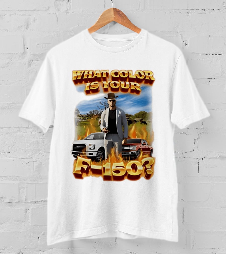 What Color Is Your F 150 Cowboy Fire Landscape T-Shirt
