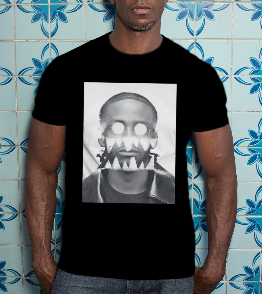 Astro Surreal Man Glowing Eyes Sharp Teeth T-Shirt