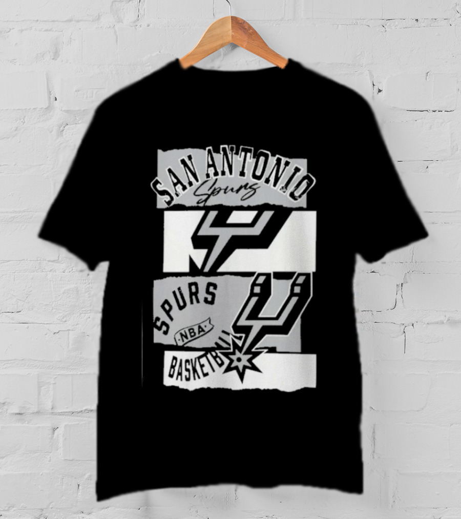 San Antonio Spurs In The Paint Vintage NBA Logoman Edition T-Shirt
