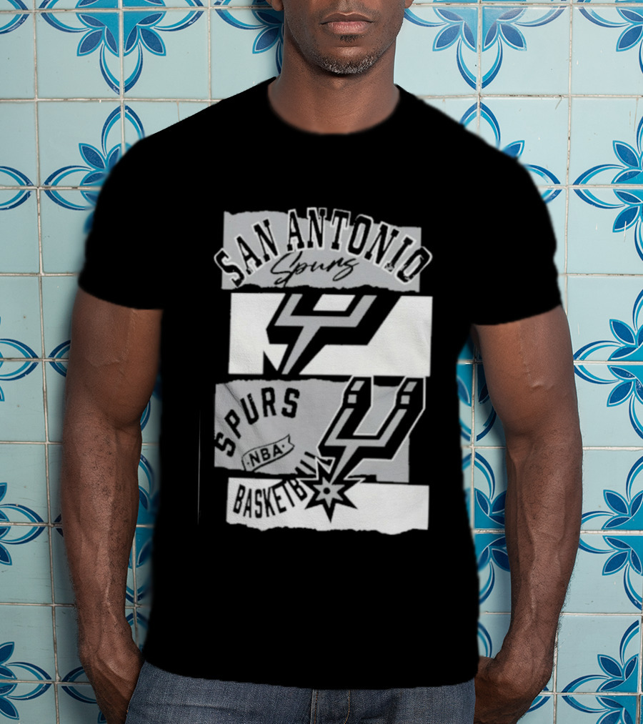 San Antonio Spurs In The Paint Vintage NBA Logoman Edition T-Shirt