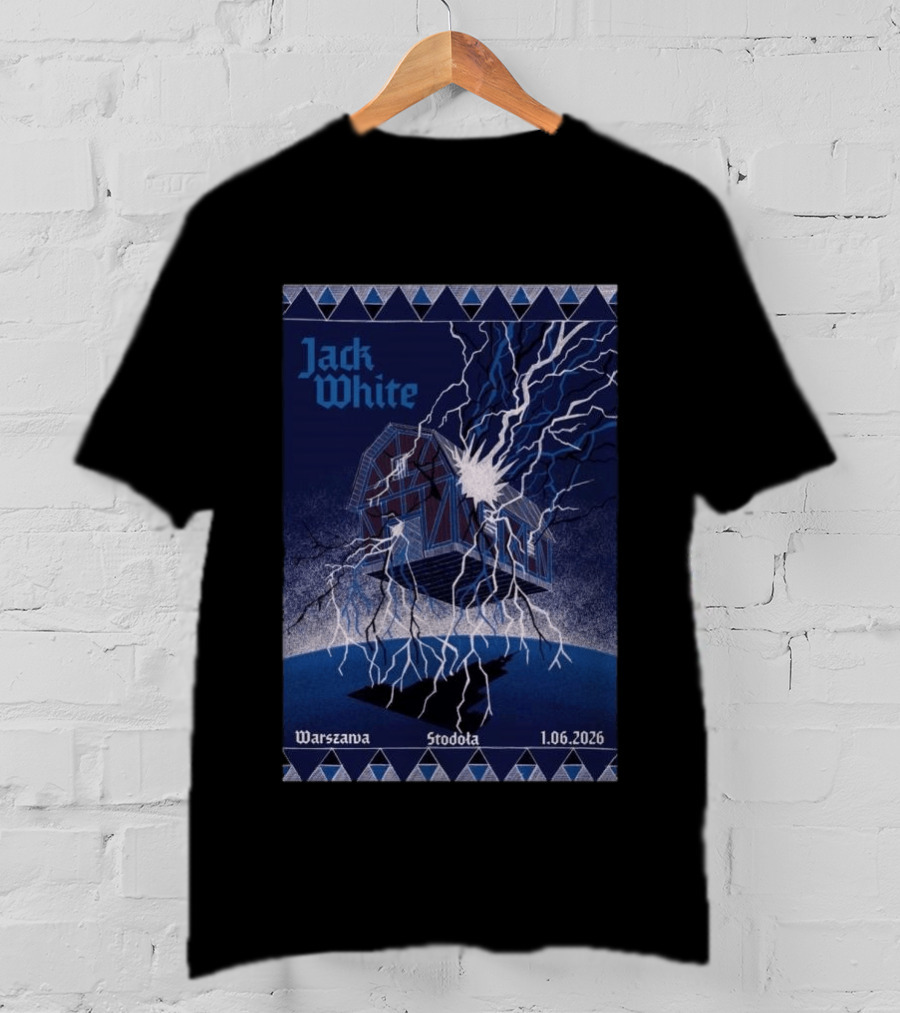 Jack White Warszawa Stodoła 1.06.2026 Lightning Barn T-Shirt