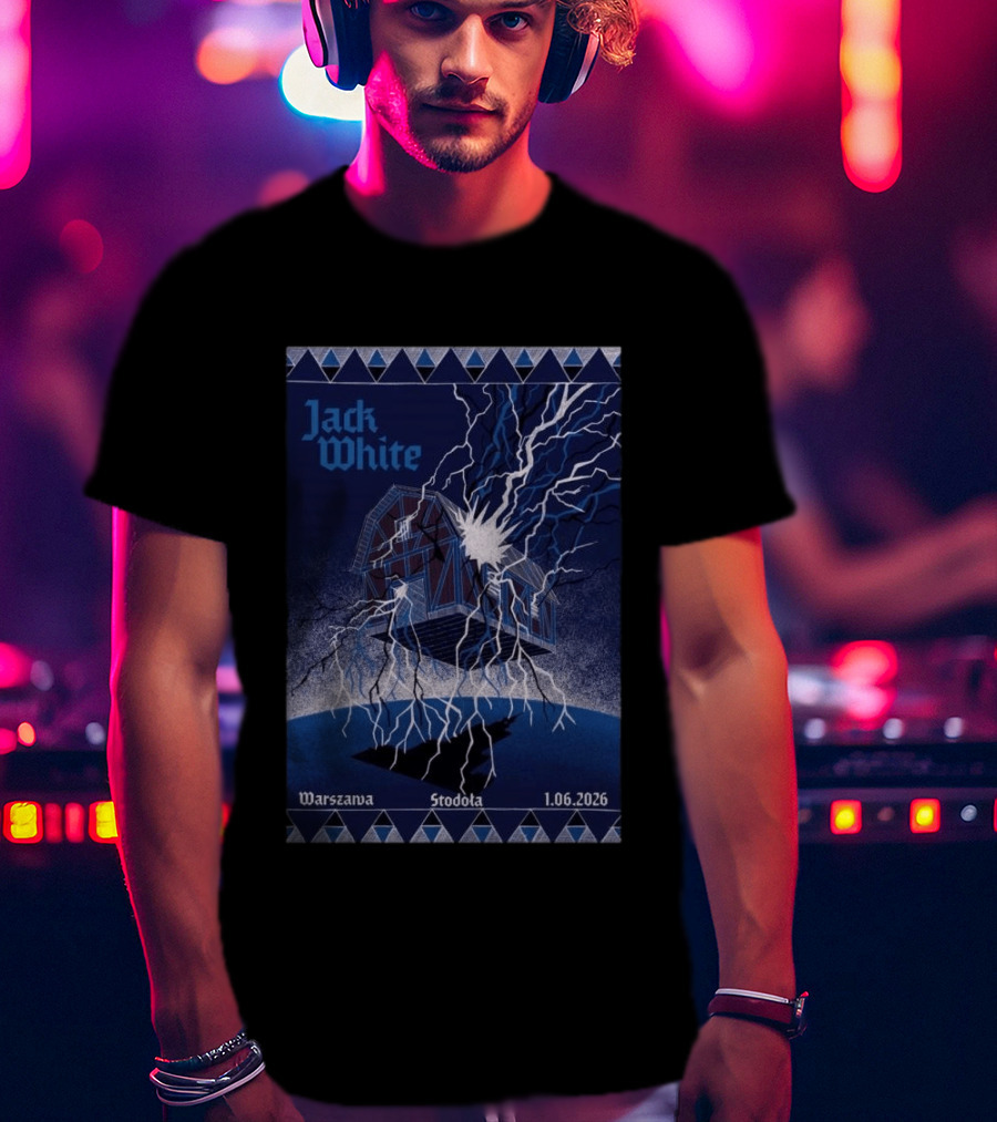 Jack White Warszawa Stodoła 1.06.2026 Lightning Barn T-Shirt