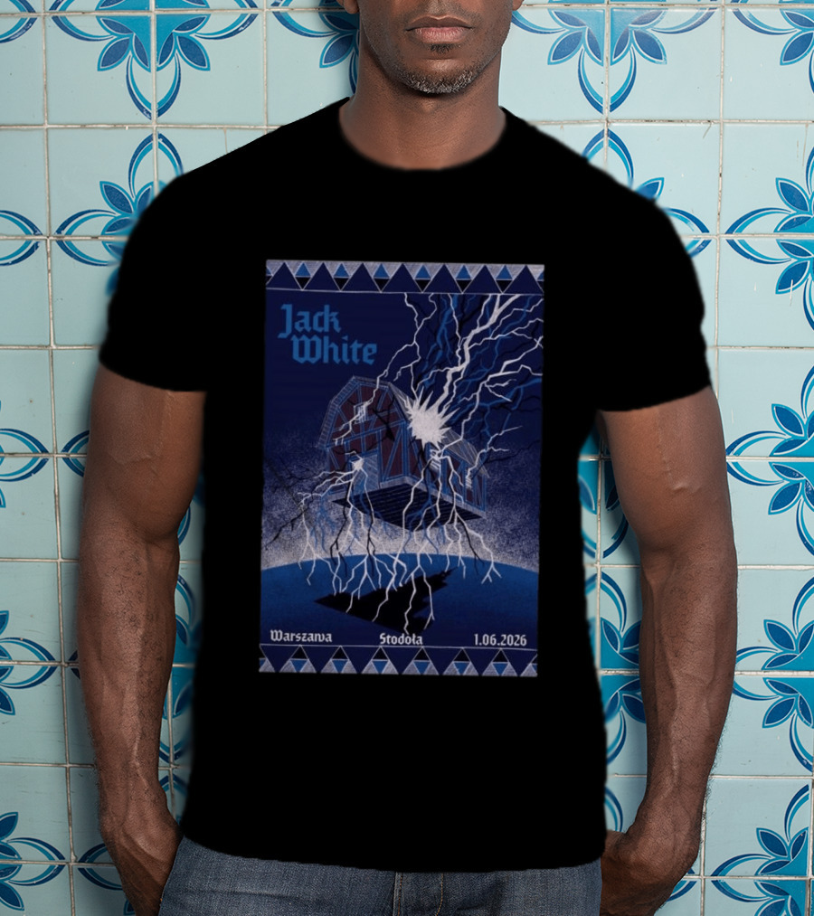 Jack White Warszawa Stodoła 1.06.2026 Lightning Barn T-Shirt