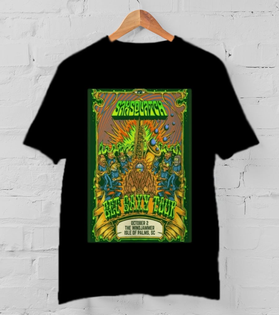 Saxsquatch Get Saxy Tour The Windjammer Isle Of Palms SC October 2 2026 T-Shirt