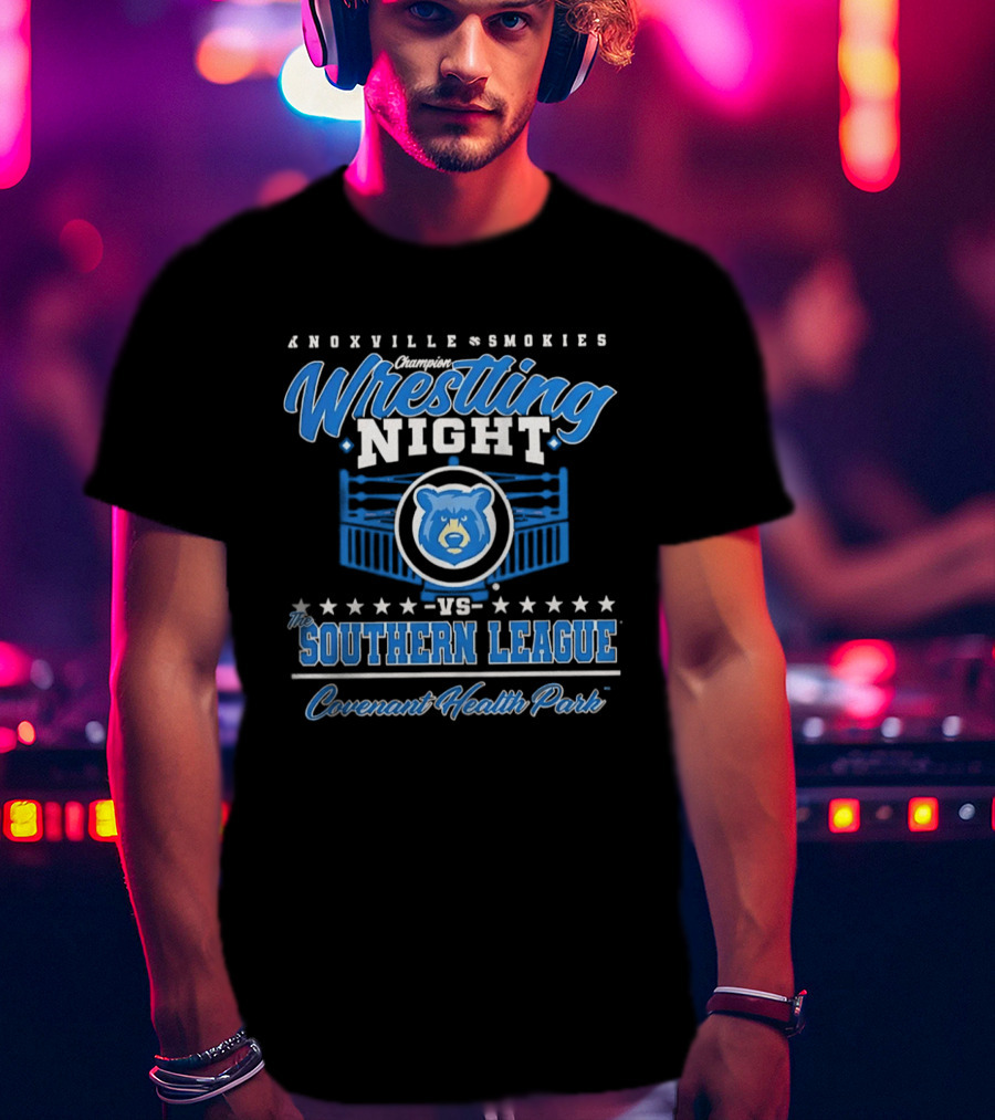 Knoxville Smokies Wrestling Night Vs Southern League Covenant Health Park T-Shirt