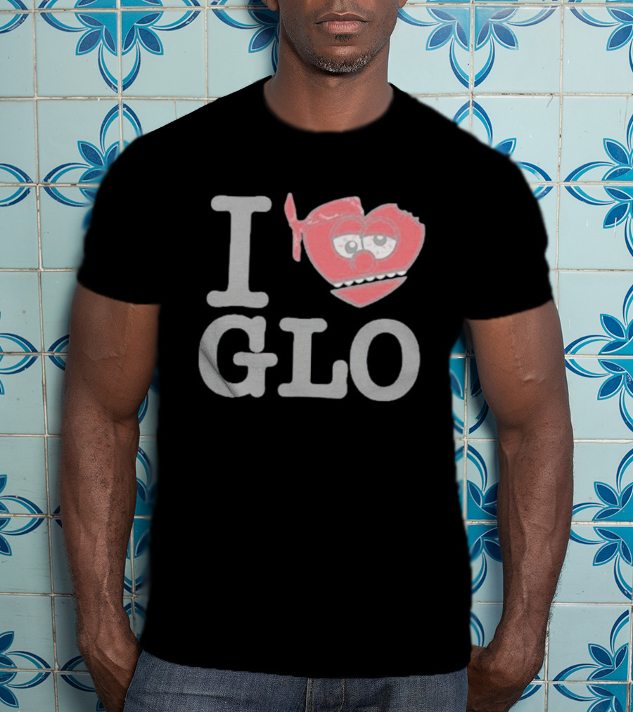I Love Glo Heart Bandana Glo Gang T-Shirt