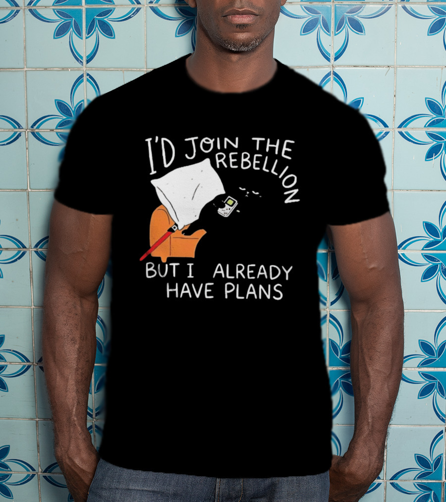 Lazy Cat Gaming Couch Rebellion Plans Funny Humor T-Shirt