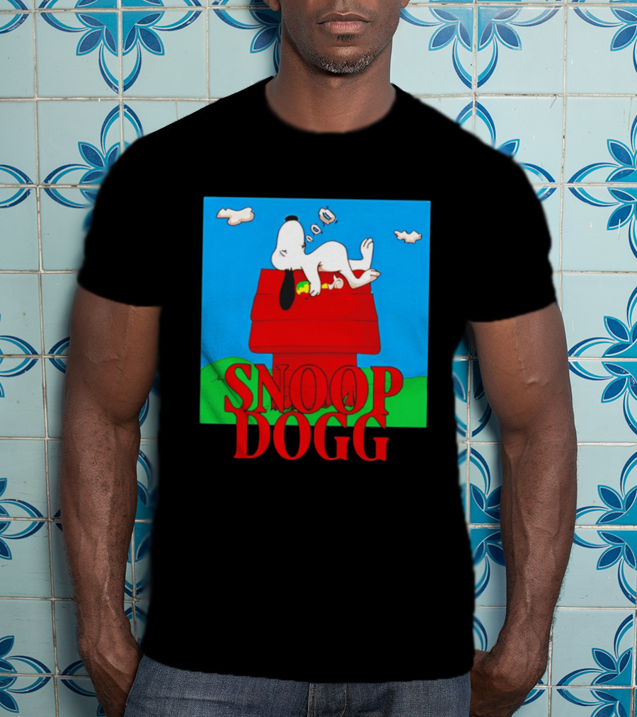 Snoop Dogg Snoopy Parody Relaxing On Doghouse T-Shirt