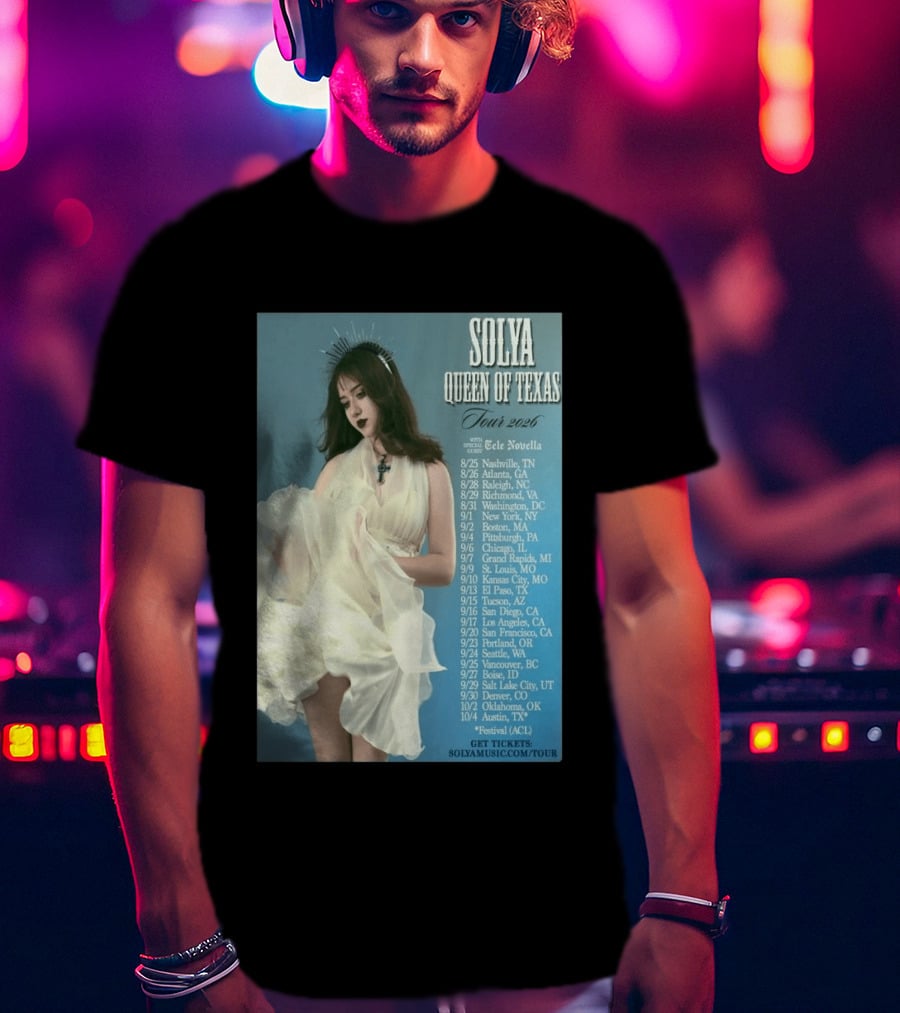 Solya Queen Of Texas Tour 2026 With Special Guest Tele Novella T-Shirt