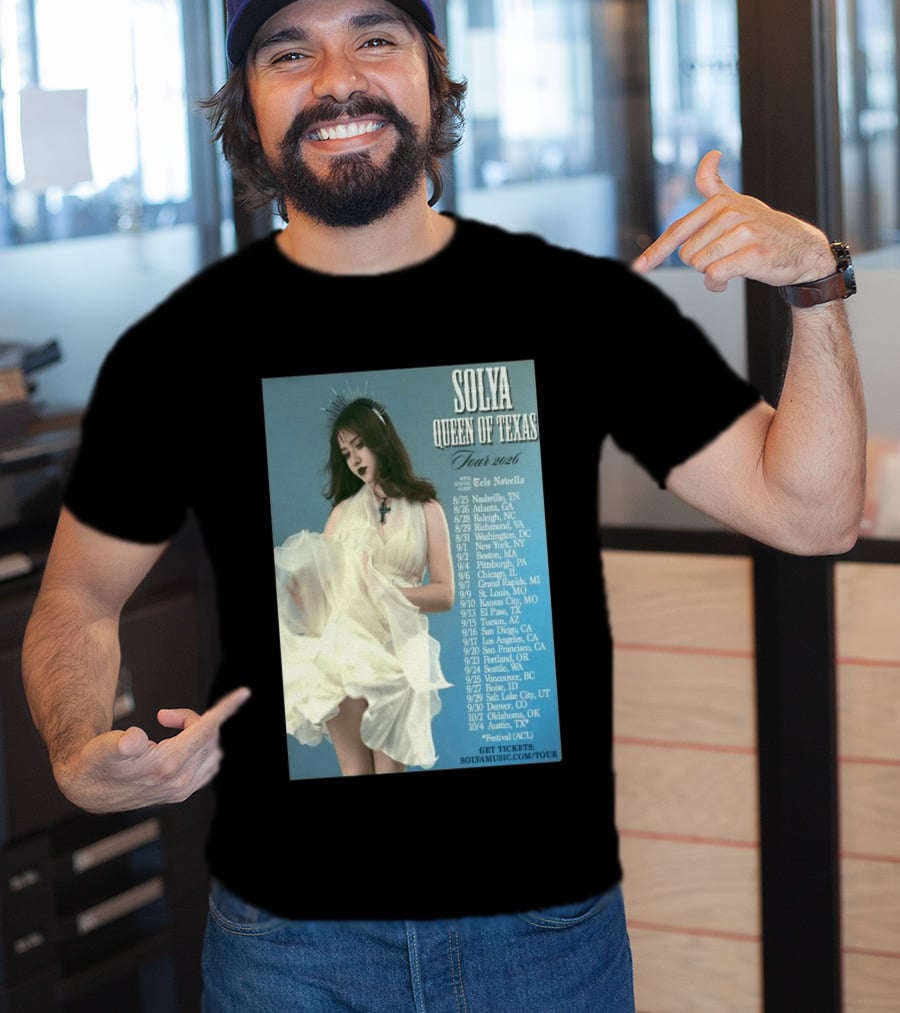 Solya Queen Of Texas Tour 2026 With Special Guest Tele Novella T-Shirt