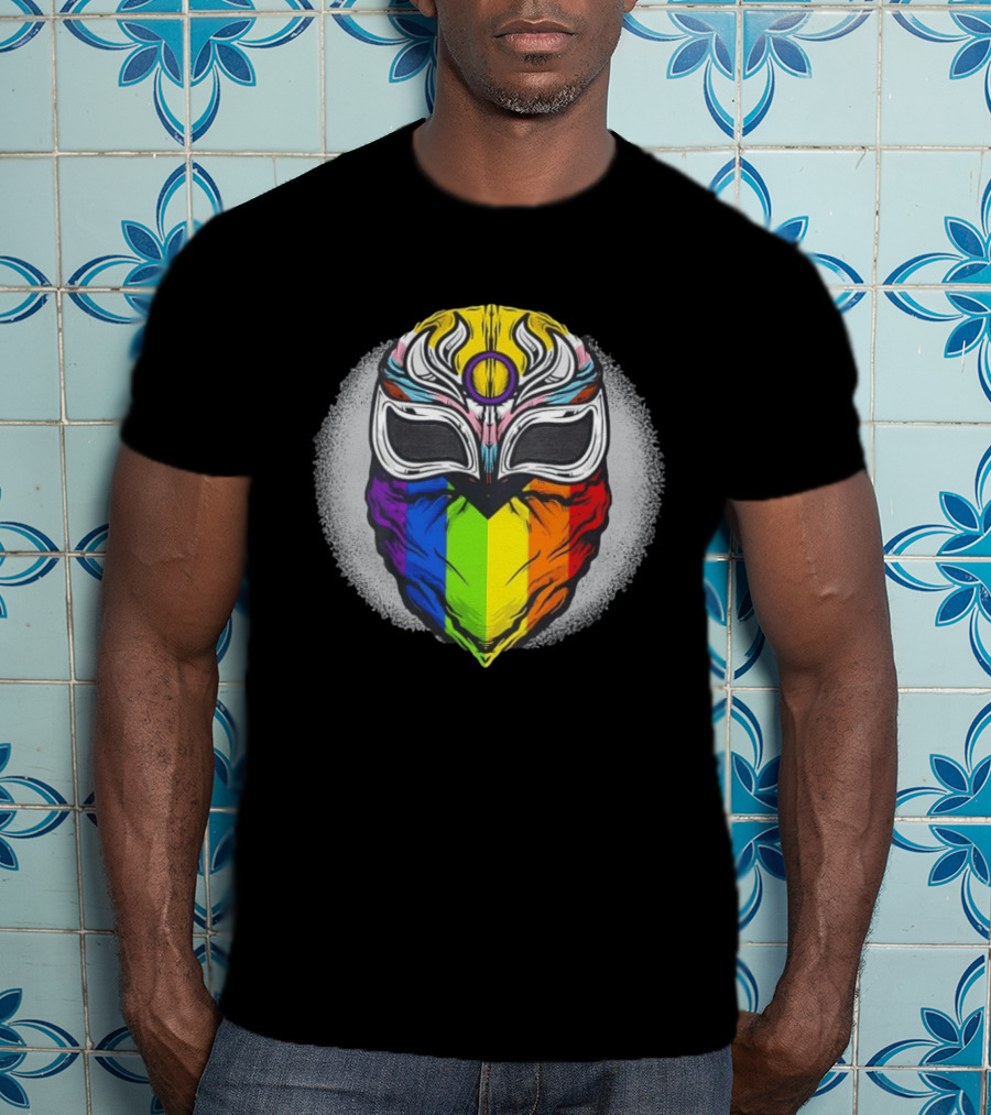 Pride Luchador Mask Rainbow Lucha Wrestling T-Shirt