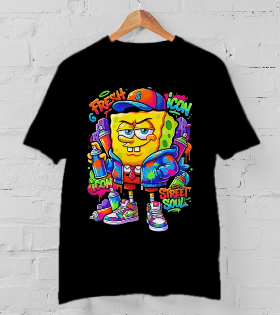 Sponge Bob Square Pants Fresh Icon Street Soul T-Shirt