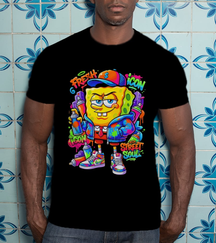 Sponge Bob Square Pants Fresh Icon Street Soul T-Shirt