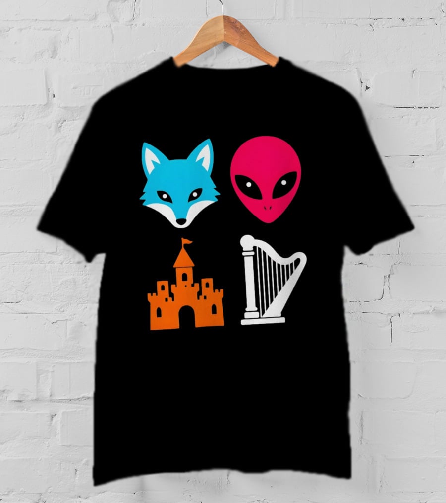 Spurs Fox Alien Castle Harper Basketball Meme T-Shirt