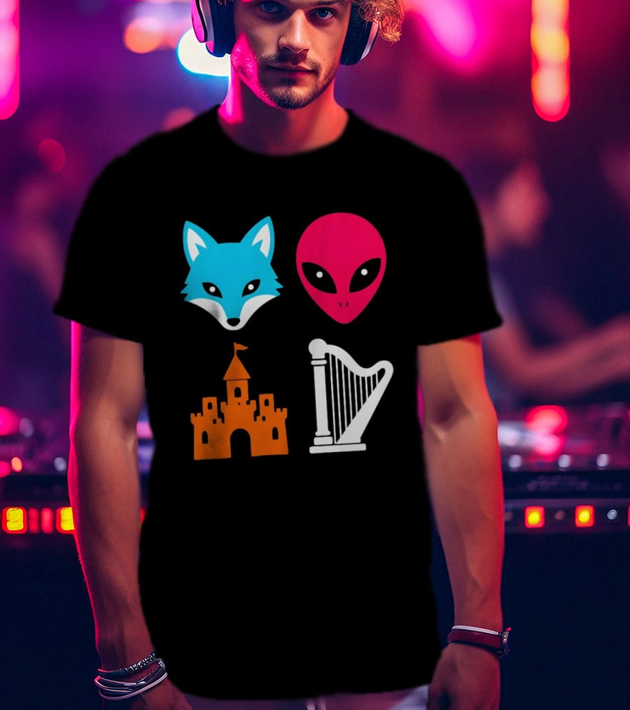 Spurs Fox Alien Castle Harper Basketball Meme T-Shirt