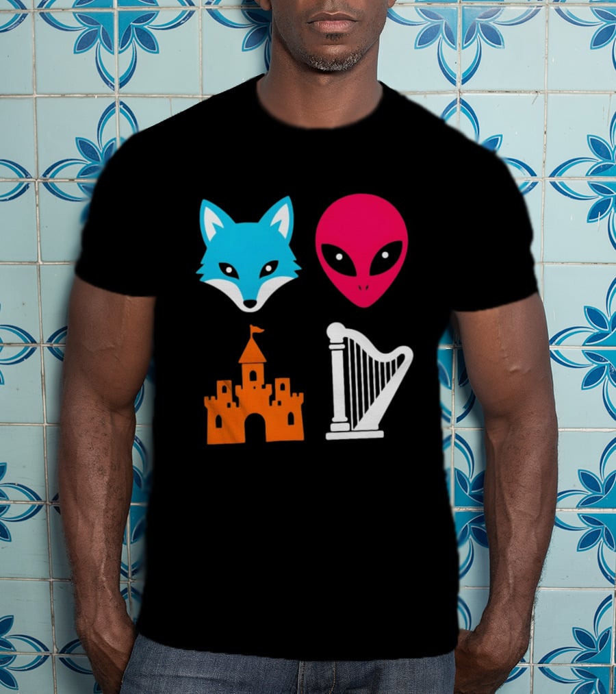 Spurs Fox Alien Castle Harper Basketball Meme T-Shirt