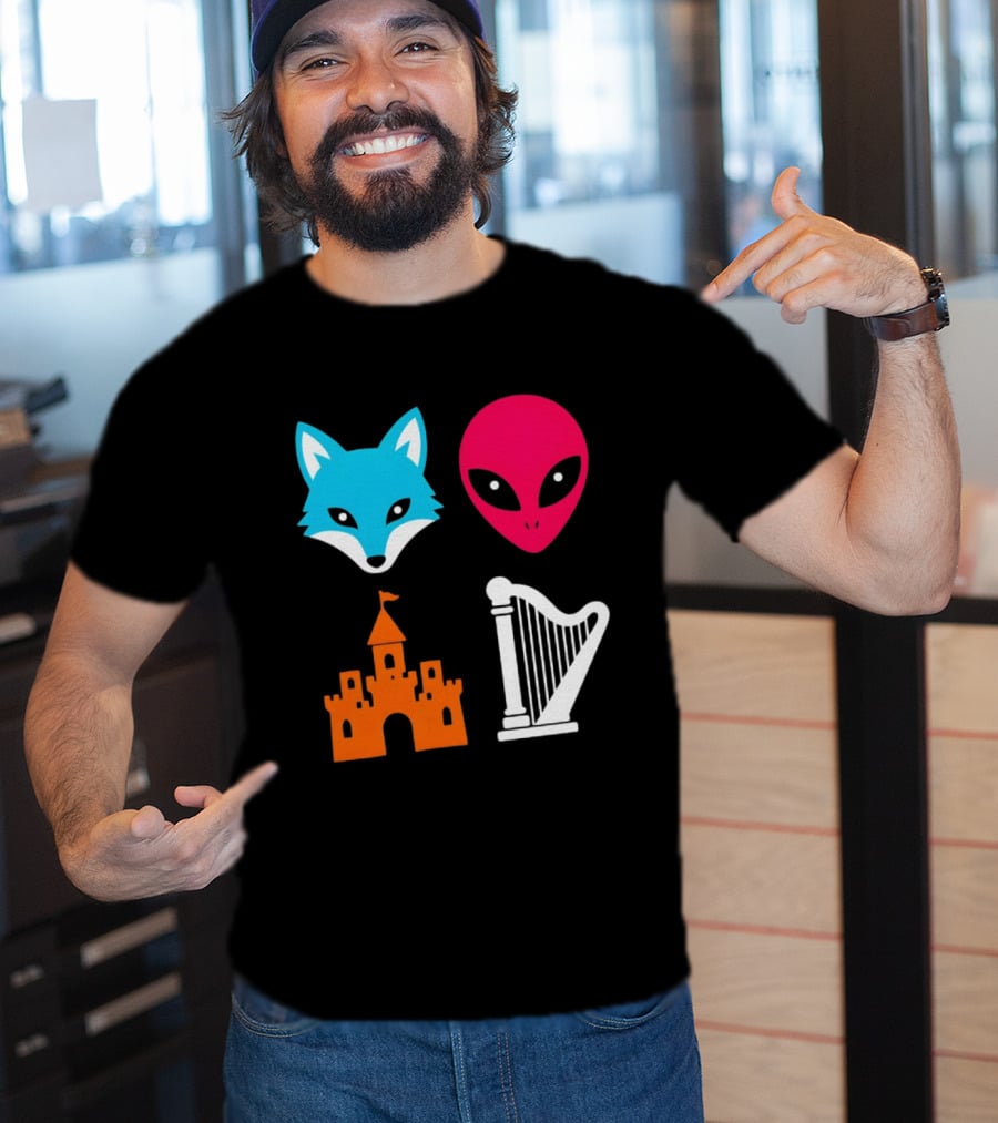 Spurs Fox Alien Castle Harper Basketball Meme T-Shirt