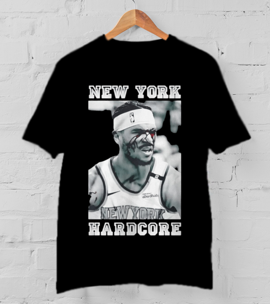 New York Hardcore Josh Hart Bleeding Face NBA Knicks T-Shirt