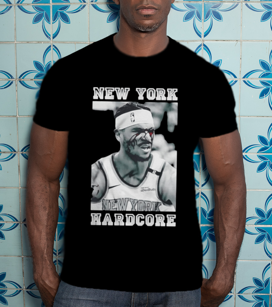 New York Hardcore Josh Hart Bleeding Face NBA Knicks T-Shirt