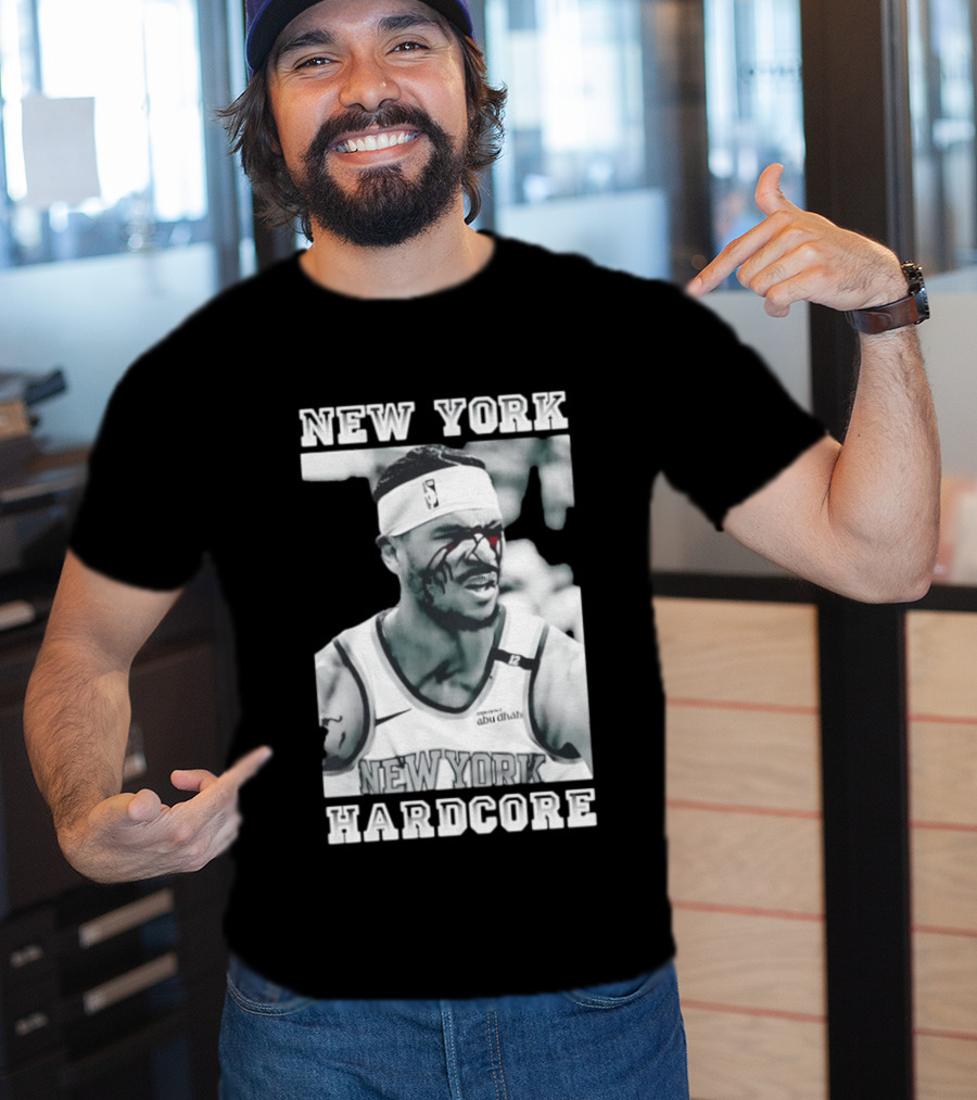 New York Hardcore Josh Hart Bleeding Face NBA Knicks T-Shirt