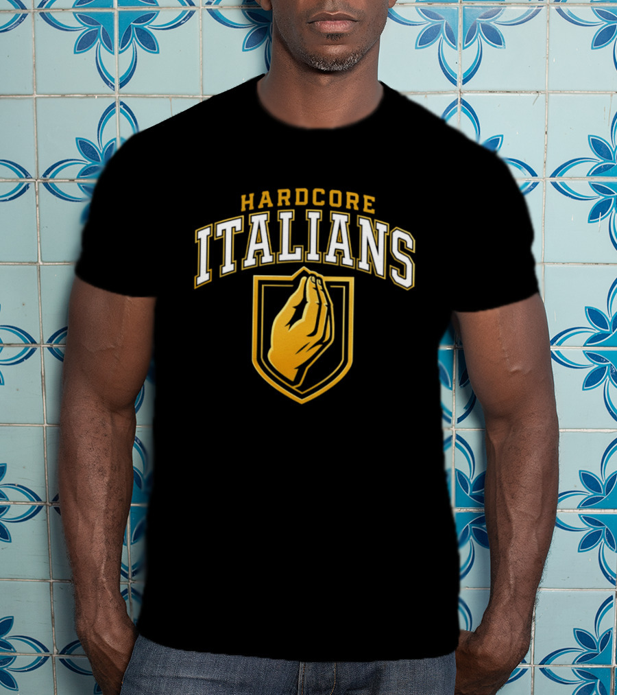 Hardcore Italians Vegas Golden Knights Gesture T-Shirt