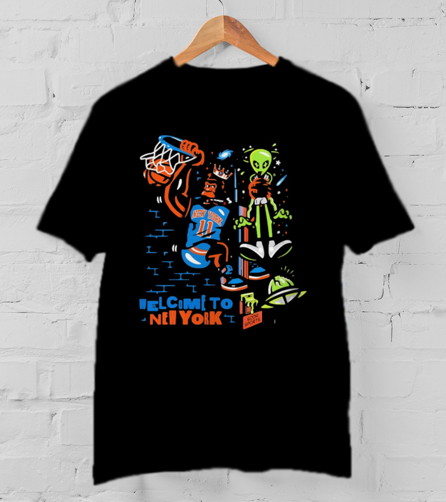 Welcome To New York NY Knicks Vs Spurs Soda Sports T-Shirt