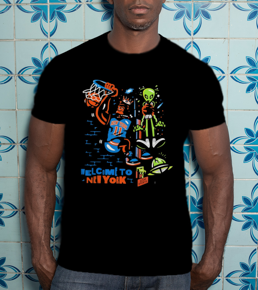Welcome To New York NY Knicks Vs Spurs Soda Sports T-Shirt