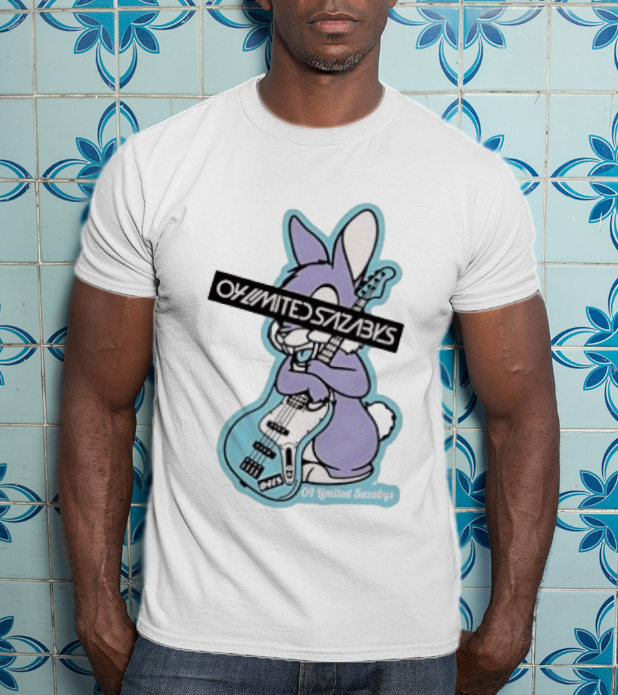 Bunny Playing Electric Bass Guitar Oy Limited Sazabys T-Shirt