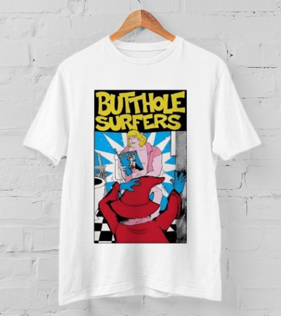 Butthole Surfers Comic Cover With Wizard And Bathroom Scene T-Shirt