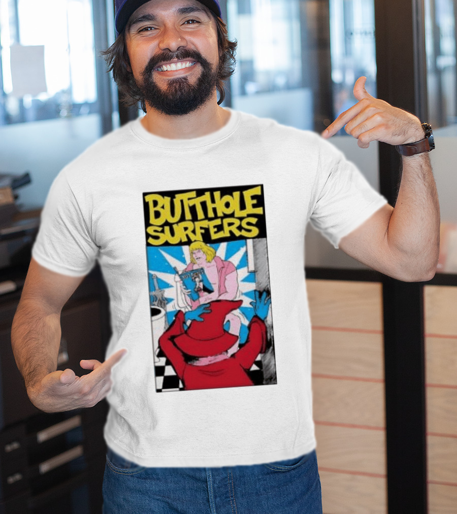 Butthole Surfers Comic Cover With Wizard And Bathroom Scene T-Shirt