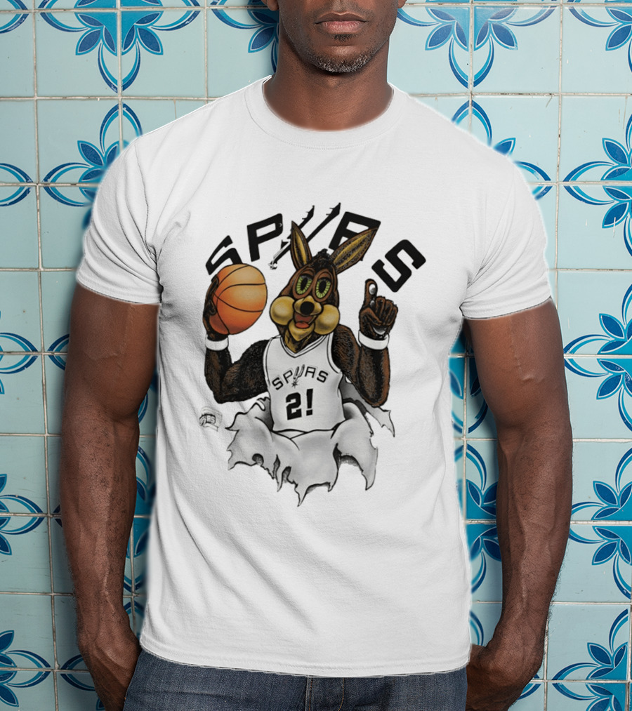 Coyote 21 Tim Duncan San Antonio Spurs Basketball Silver Breakthrough 2026 T-Shirt