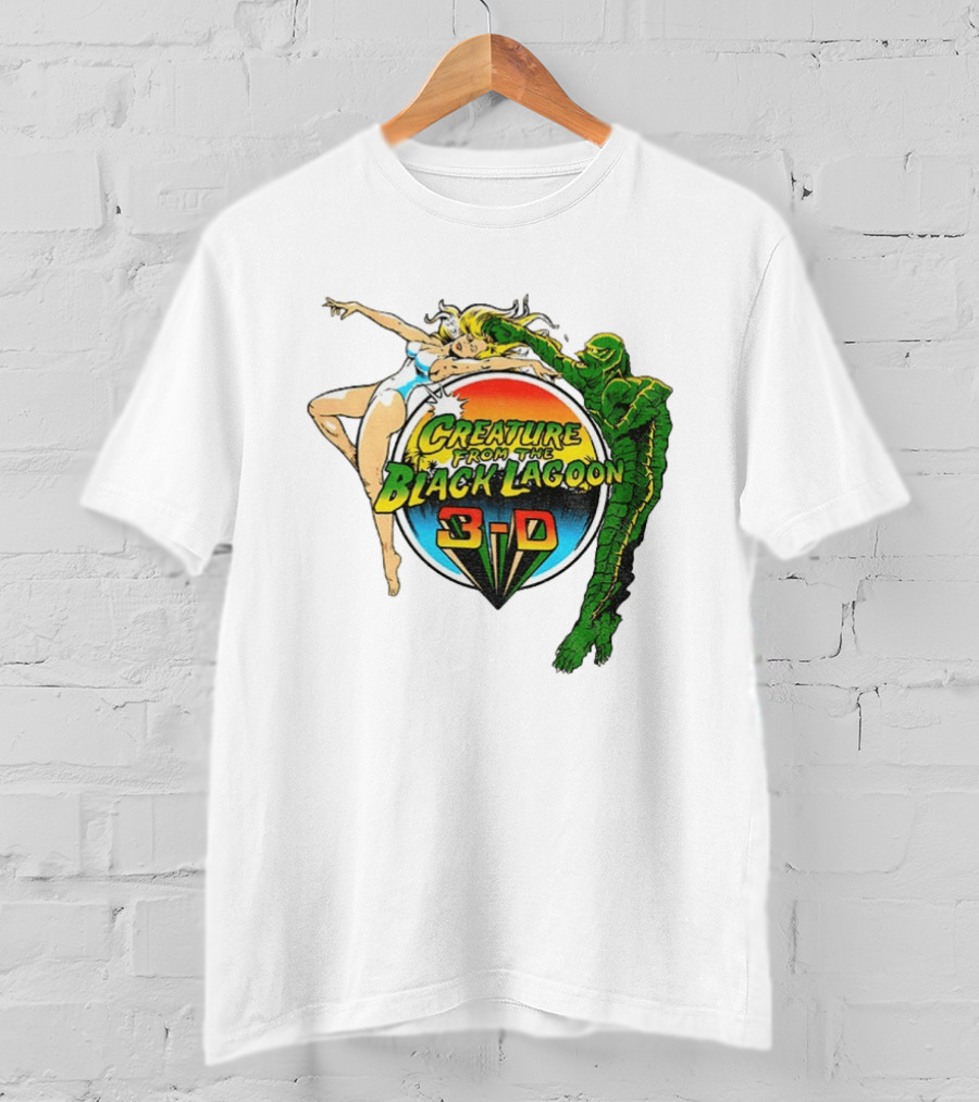 Creature From The Black Lagoon 3 D Gill Man Cartoon T-Shirt