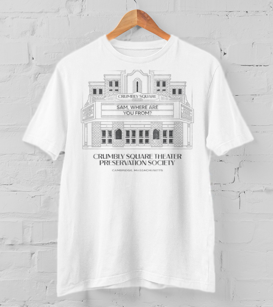 Crumbly Square Theater Preservation Society Where Are You From Strobe Reading Light Angry Goose T-Shirt