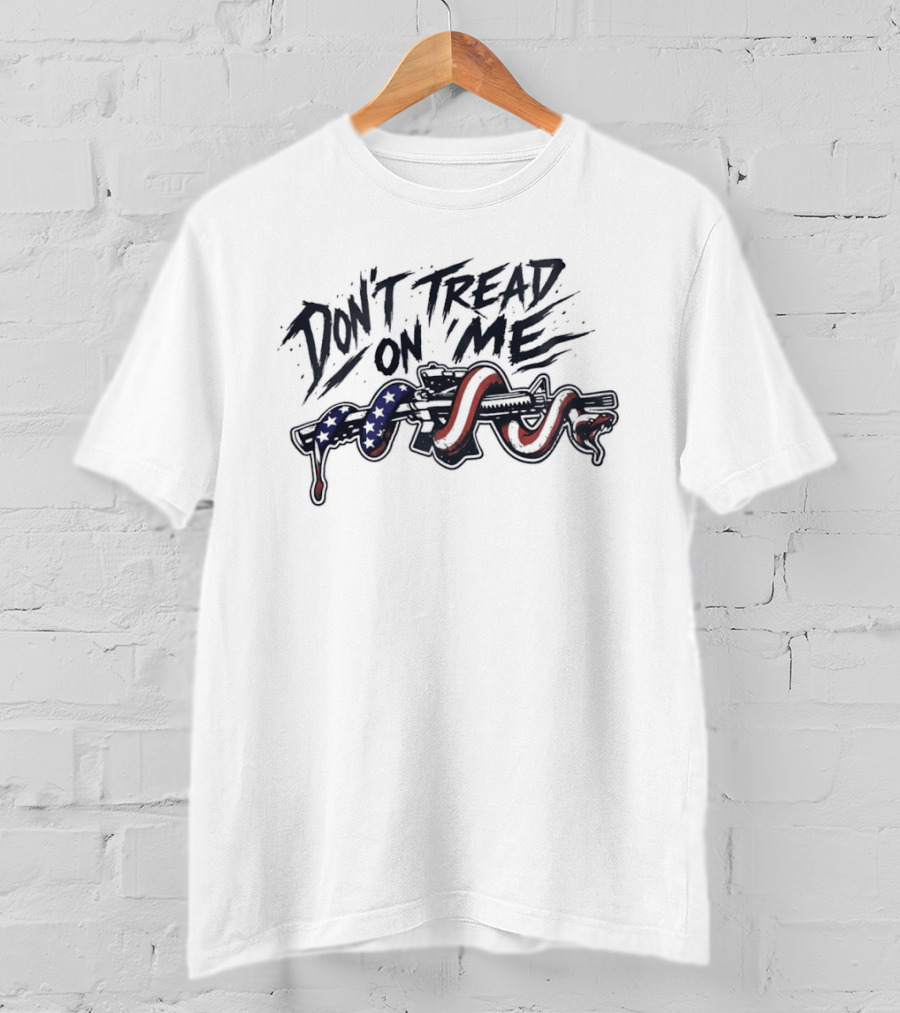 Don't Tread On Me American Flag Patriot Snake T-Shirt