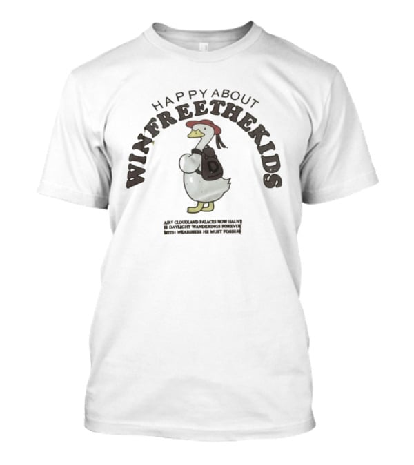 Happy About Winfreethekids Duck With Backpack T-Shirt