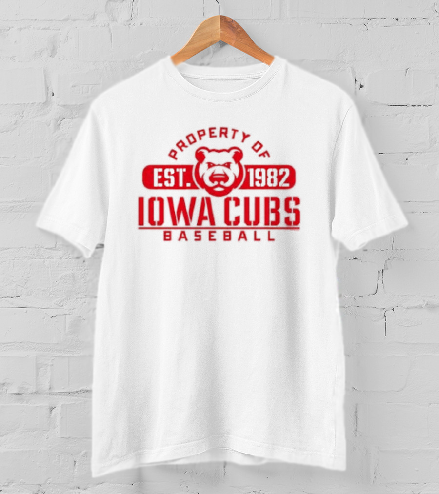 Property Of Iowa Cubs Baseball EST 1982 Minor League T-Shirt