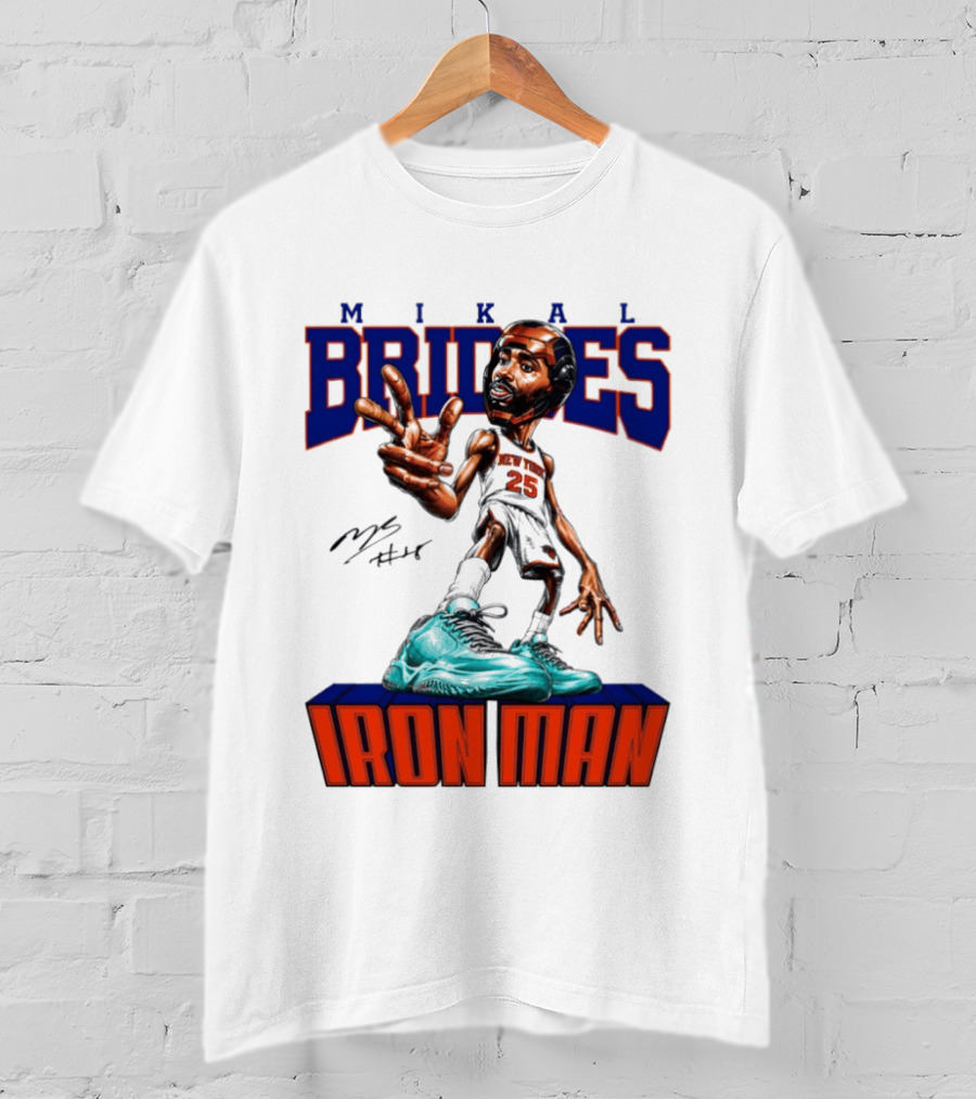 Mikal Bridges Iron Man New York Knicks NBA 2026 T-Shirt