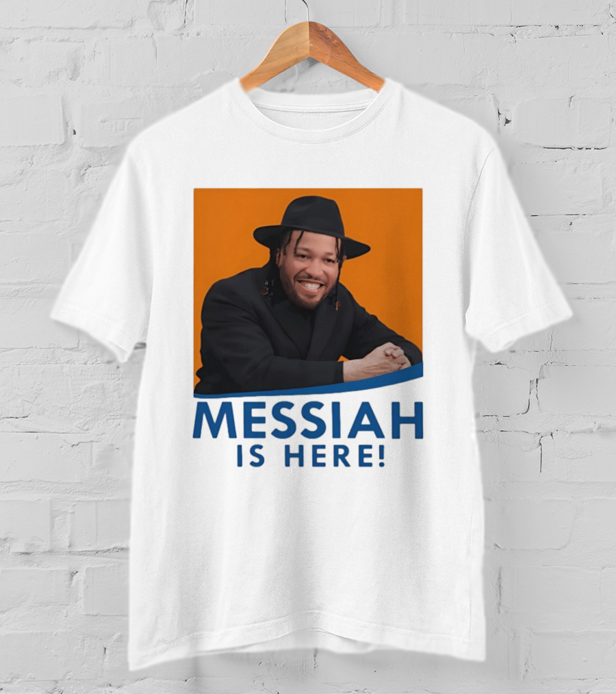 Jalen Brunson Nissim Black New York Knicks Messiah Is Here T-Shirt