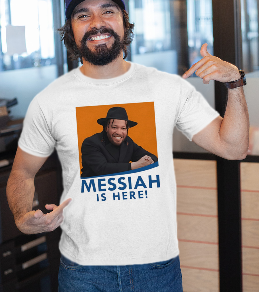 Jalen Brunson Nissim Black New York Knicks Messiah Is Here T-Shirt