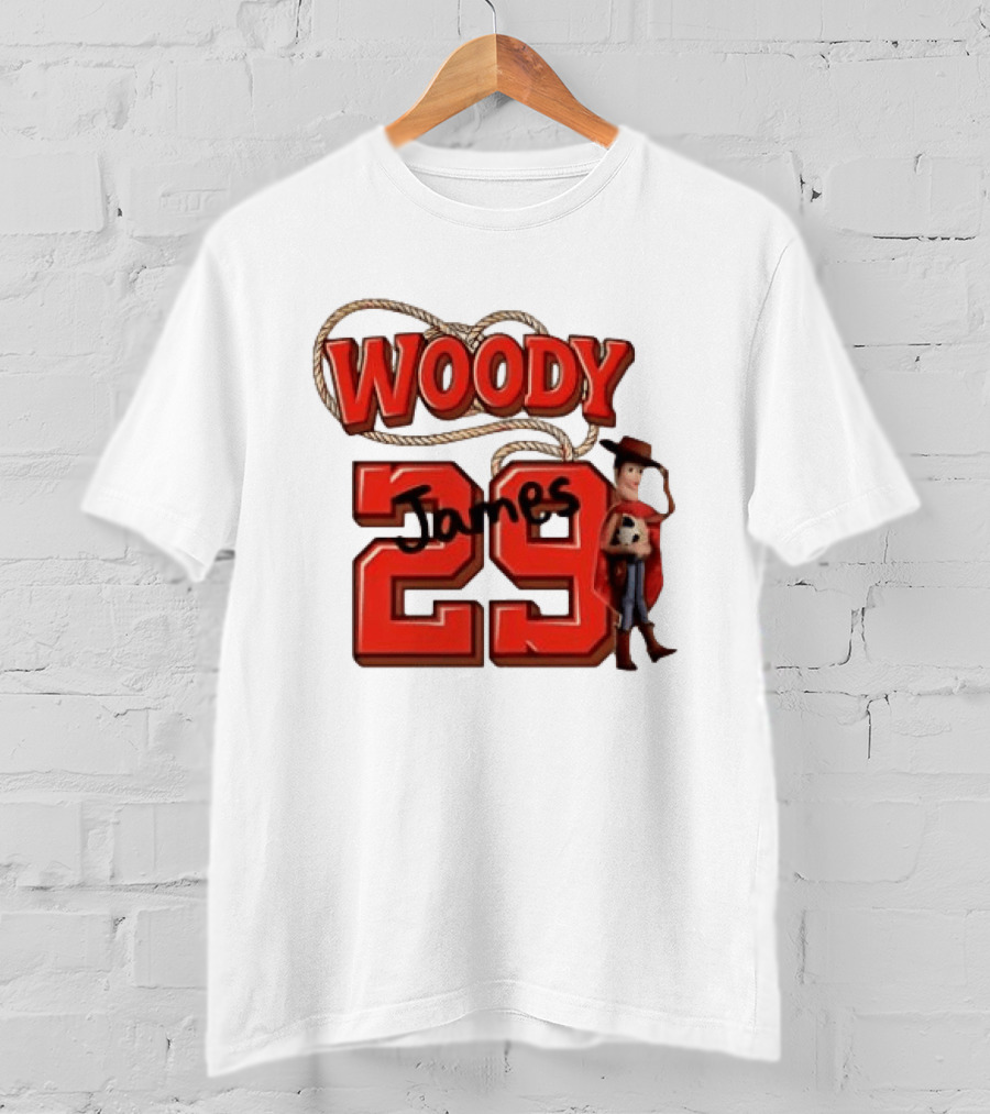 Woody James 29 Toy Story Character Soccer Ball T-Shirt