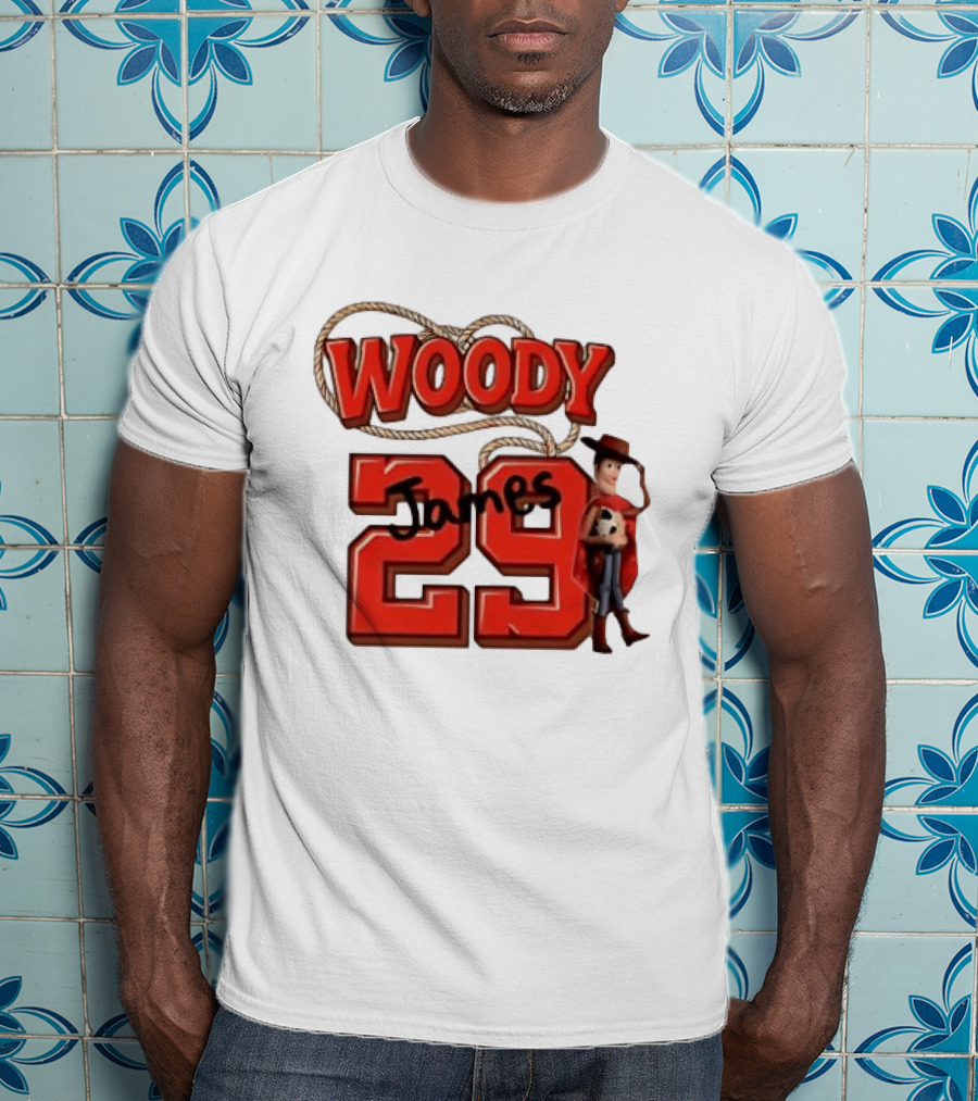 Woody James 29 Toy Story Character Soccer Ball T-Shirt