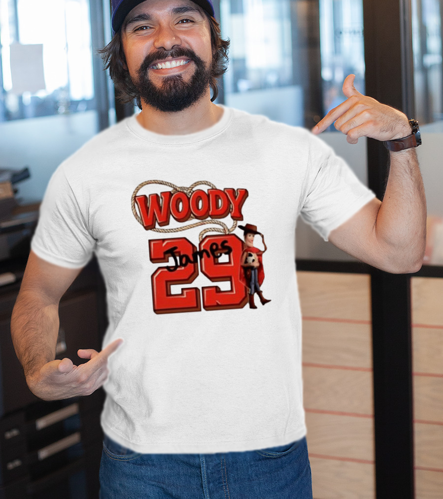 Woody James 29 Toy Story Character Soccer Ball T-Shirt
