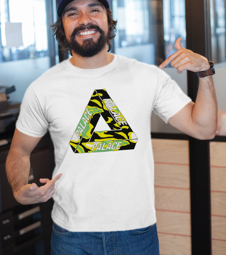 Palace Skateboards Tri Ferg Black Yellow Green Camo T-Shirt