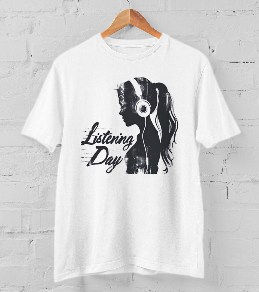 Listening Day Headphones Audio Music Concert T-Shirt