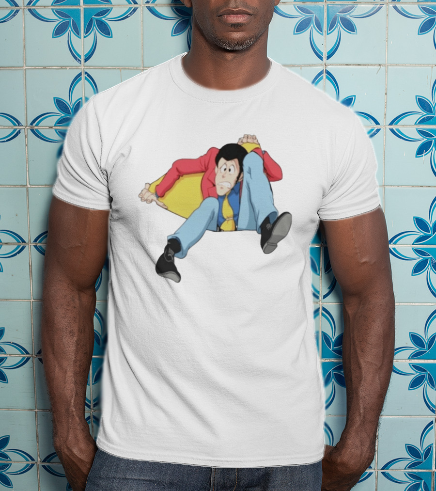 Lupin III Character In Red Jacket And Blue Pants T-Shirt