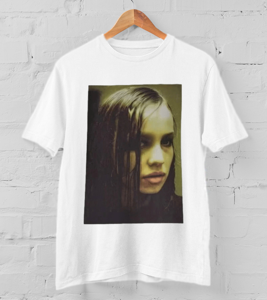 Raf Simons FW18 Christiane F Wet Hair Portrait Fashion T-Shirt