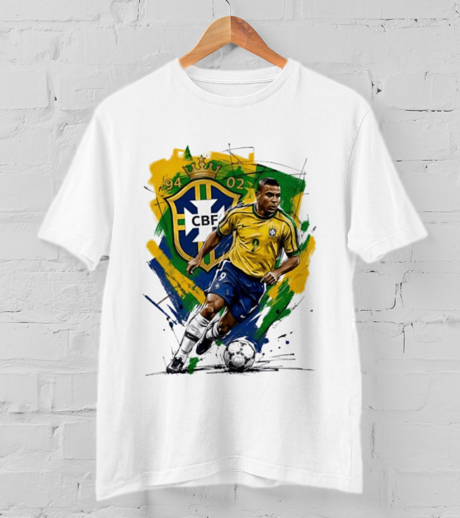Ronaldo Nazario Brazil 1994 2002 CBF World Cup Legends T-Shirt