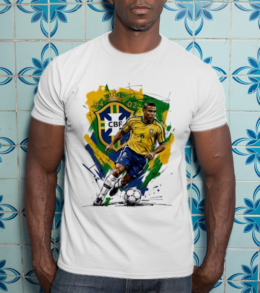 Ronaldo Nazario Brazil 1994 2002 CBF World Cup Legends T-Shirt