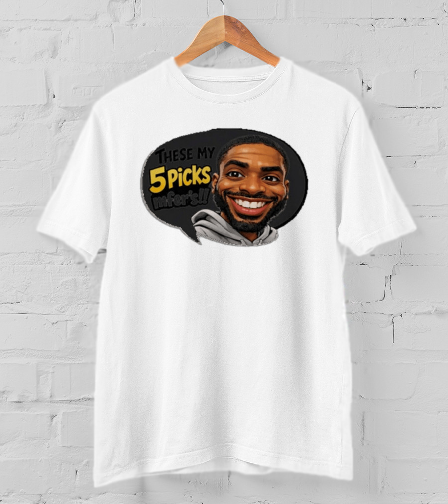 These My 5 Picks Mikal Bridges Caricature T-Shirt
