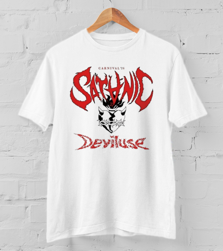 Satanic Carnival 26 Deviluse Heart With Thorns And Horns T-Shirt